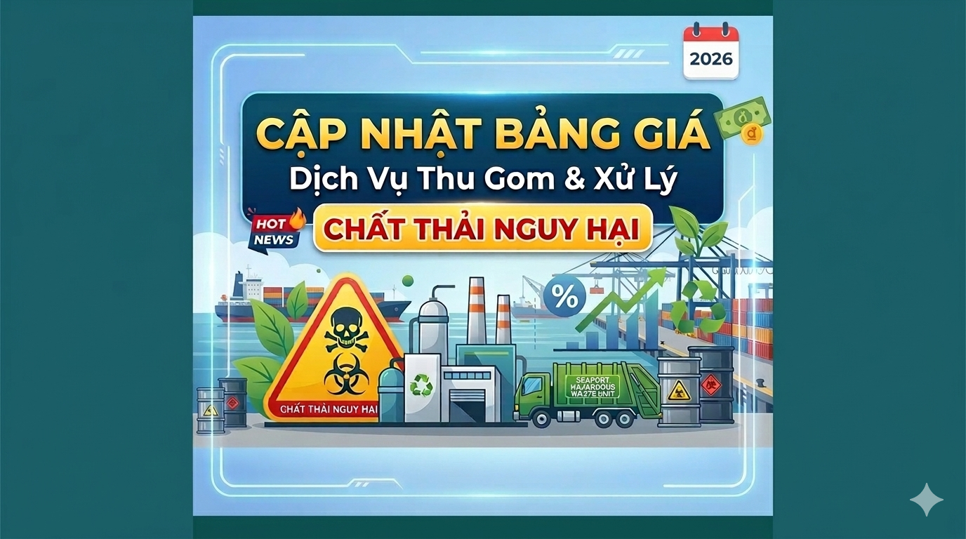 Cập nhật bảng giá dịch vụ thu gom và xử lý chất thải nguy hại 